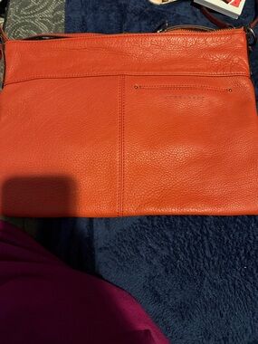 Sanctuary Coral Orange Pebbled Leather Interior Crossbody